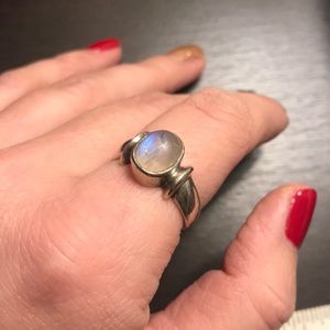 Silver and Moonstone Ring